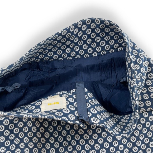 Anthropologie Maeve Fourth Street Swing Blue Pattern Skirt Womens Size 10 - Picture 5 of 13